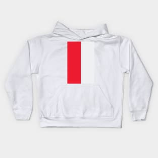 Arsenal Red and White Half Jersey Kids Hoodie